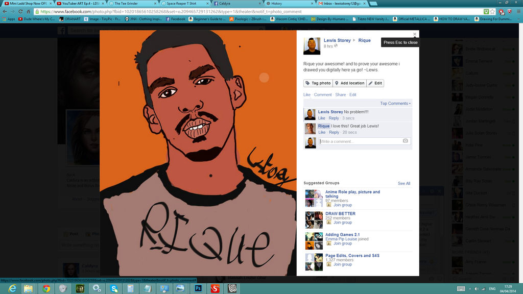 RIQUE RESPONDED TO HIS PIC! by JammyCrumpet on DeviantArt