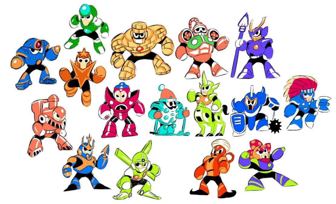 Megaman 5 and 6 Robot Masters by theguywhodrawsalot on DeviantArt
