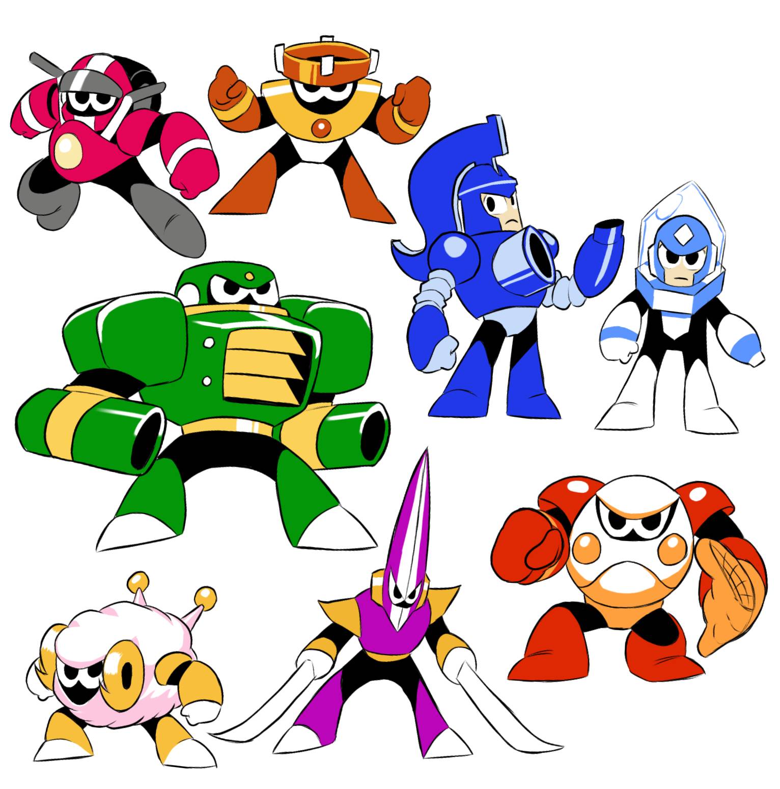 megaman 10 robot masters by theguywhodrawsalot on DeviantArt