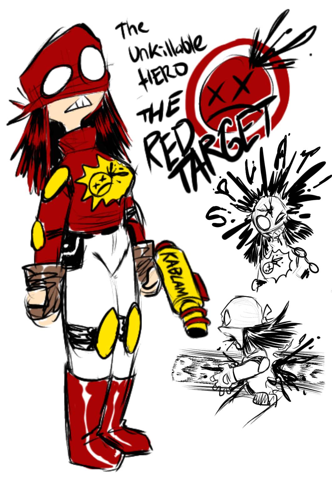 Red Target Character The Unkillable Hero The Red Target by theguywhodrawsalot on DeviantArt