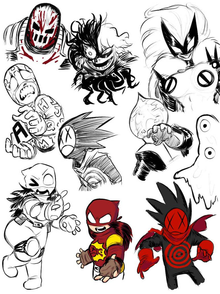 Red Target Character sketches of Red Target's villains by theguywhodrawsalot on DeviantArt