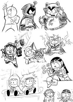Here are some South Park drawings