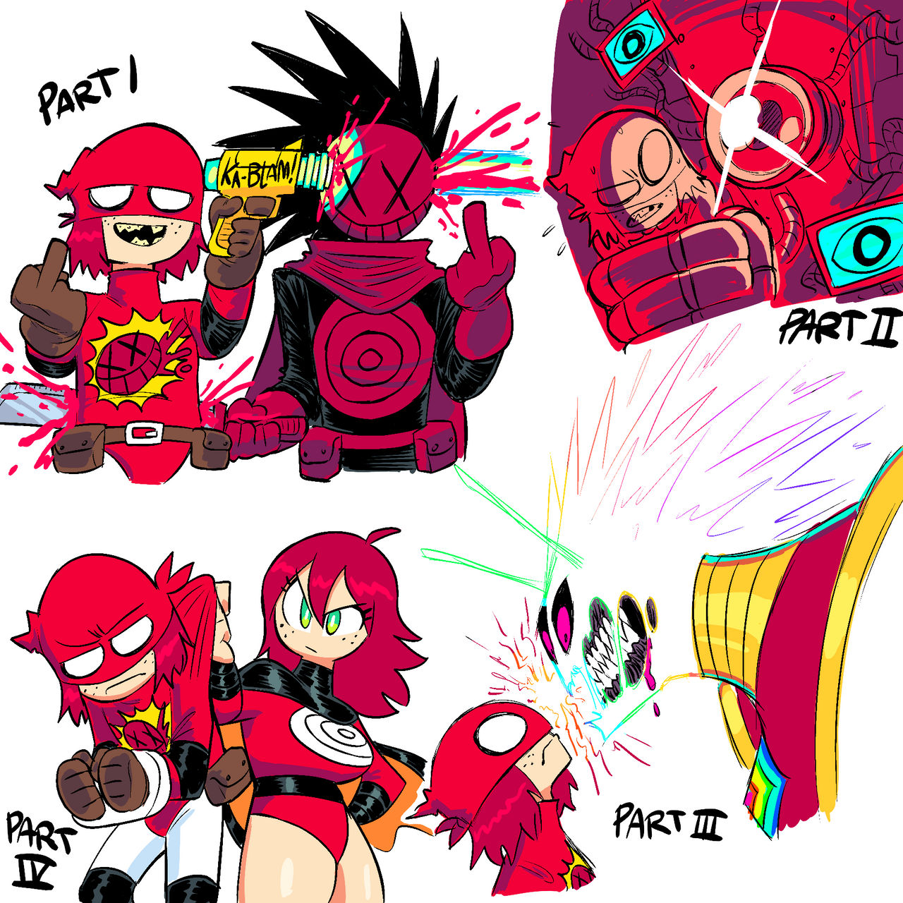 Hyper Target Deviantart Red Target vs her antagonists by theguywhodrawsalot on DeviantArt