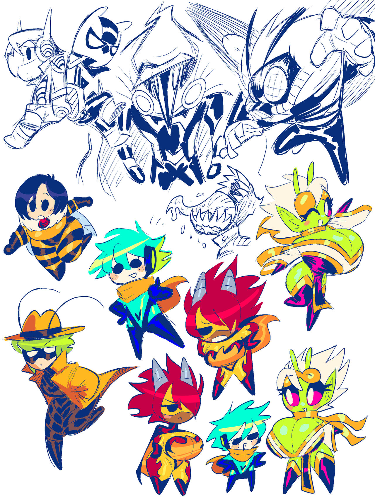 Chibi Hit Lil chibi artstyle of my characters by theguywhodrawsalot on DeviantArt