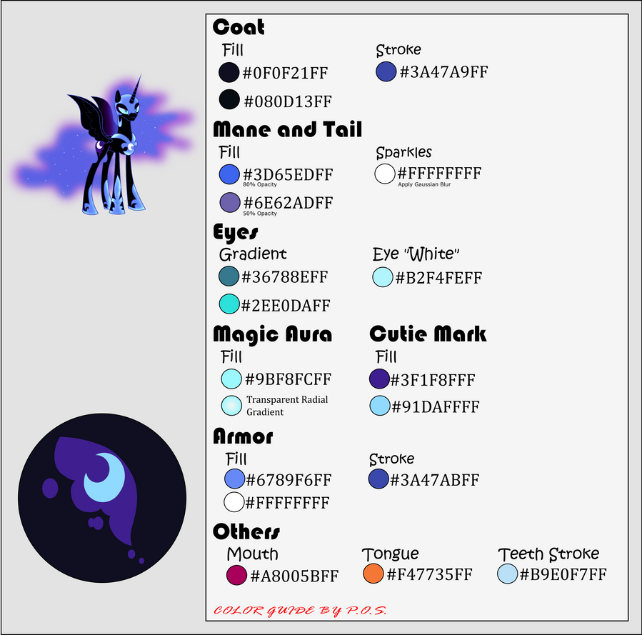 Color Guide - Nightmare Moon by MidnightBlitzz on DeviantArt