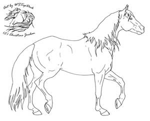 Stock Horse Lineart-free use