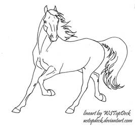 Trotting Lineart-Free Use