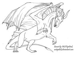 Dragon lineart-free use