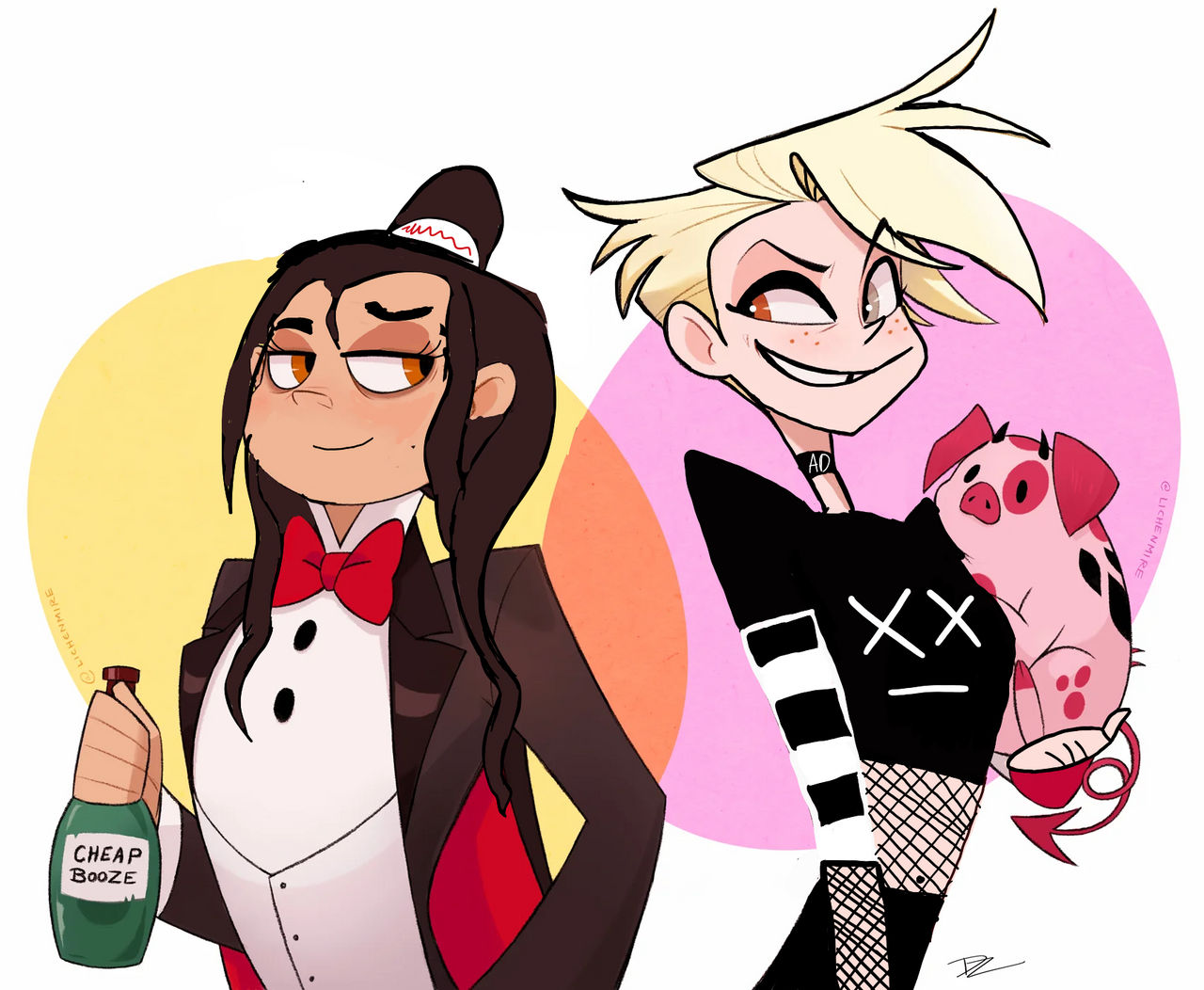 Geno Dust Emo Human Angel Dust and Human Genderbend husk by LivianHorror on ...