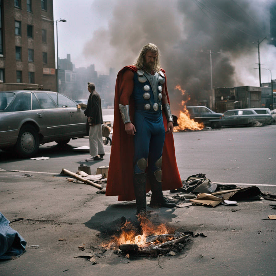 Thor Using Fire Thor putting out Los Angeles fires by douglass707 on DeviantArt