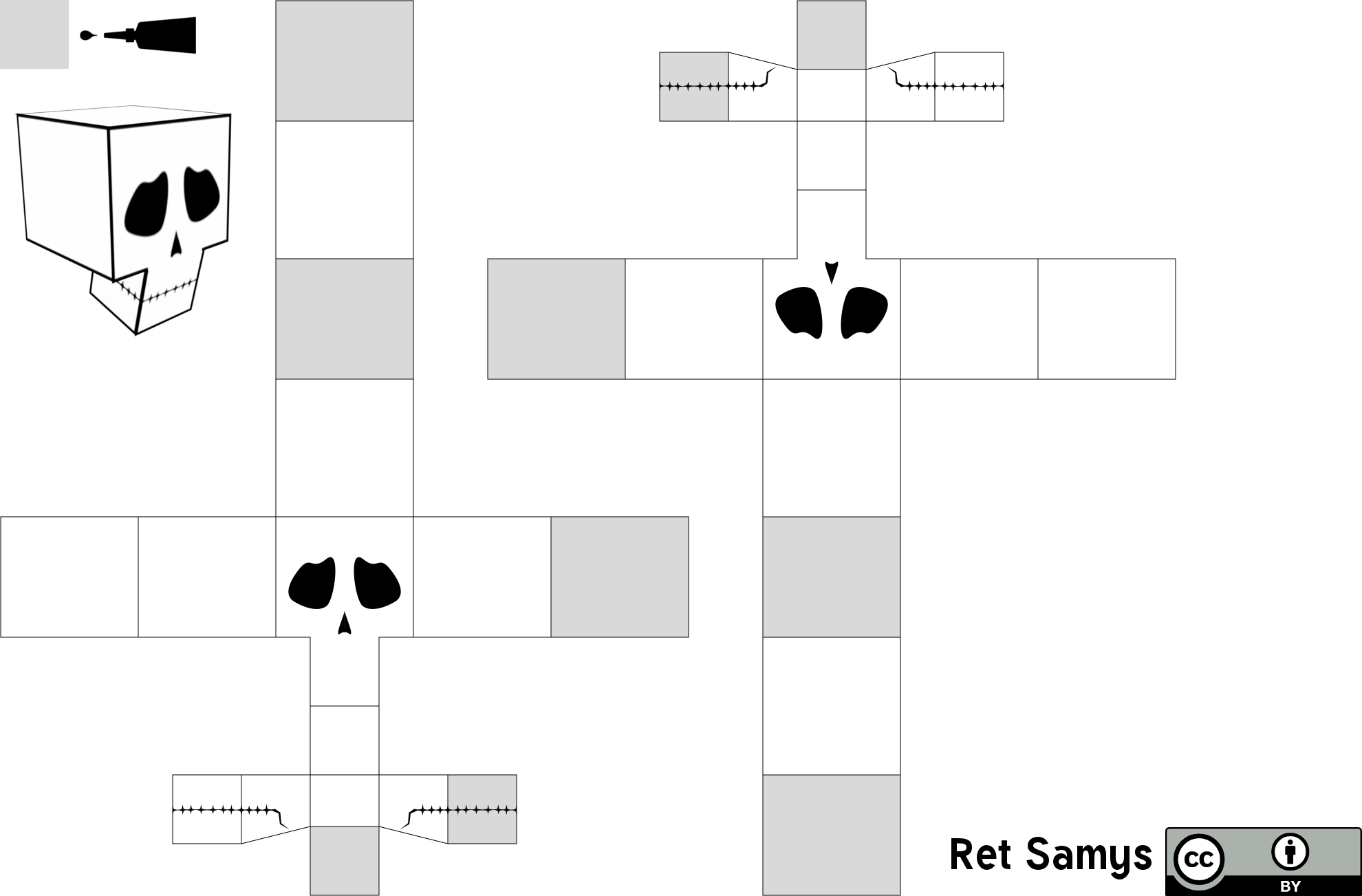 Skeleton Minecraft Papercraft  Free Printable Papercraft Templates