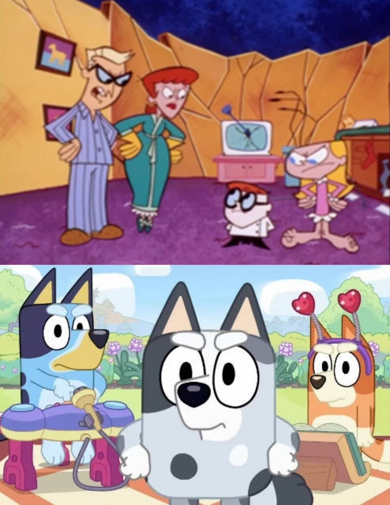 Bluey, Bingo and Muffin are Angry at Dexter