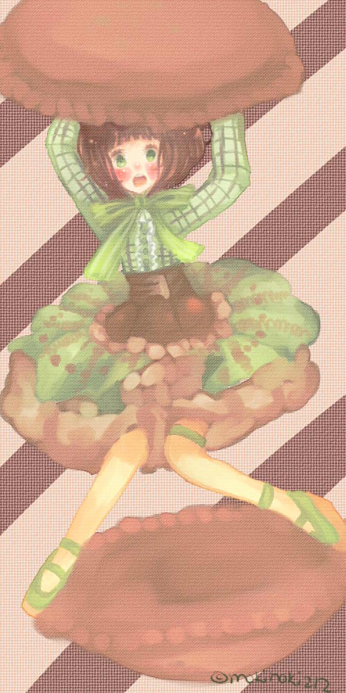 Chocolate And Mint Macaroon Girl