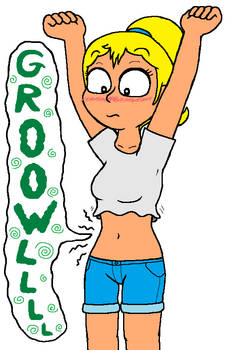 Sexy, Stretching, Startling Stomach Sound