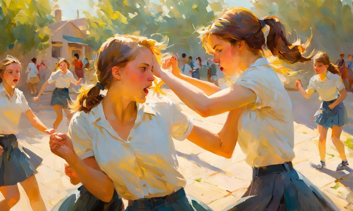 Hair Fight Deviantart Art of Hairpulling by prettyfighter on DeviantArt