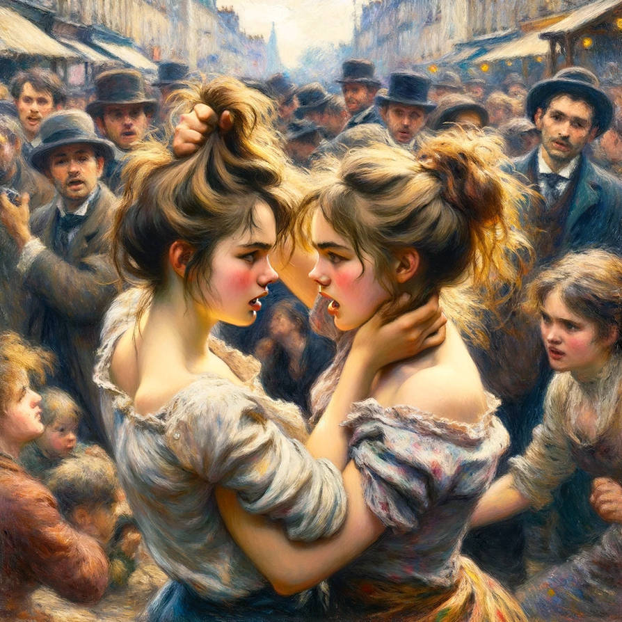 Hair Fight Deviantart Art of Hairpulling 4 by prettyfighter on DeviantArt