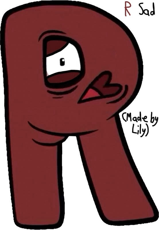 Letter R Upset Sad R by Me by AussieLily on DeviantArt