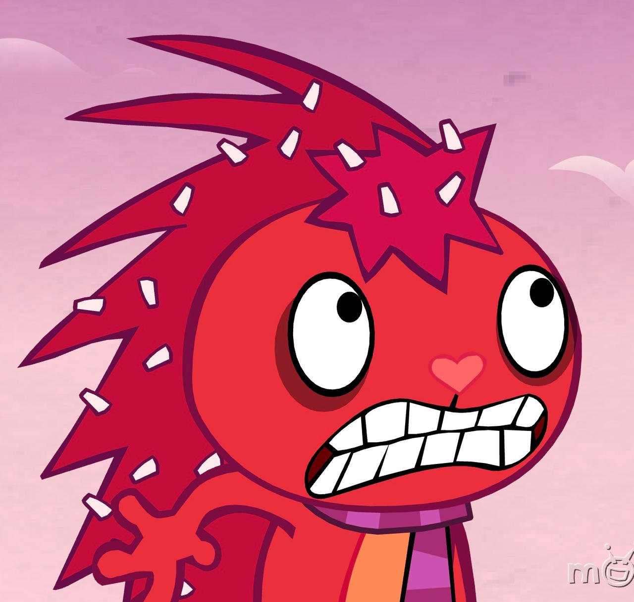 Flaky realises her scream is so loud by AussieLily on DeviantArt