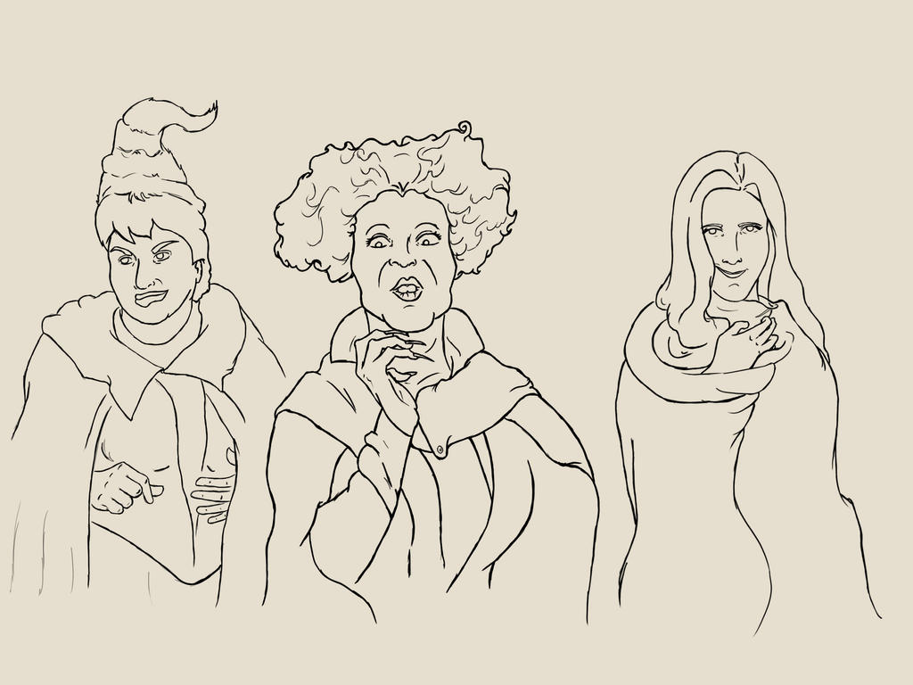The Sanderson Sisters Sketch by 0Dark-Knight0 on DeviantArt