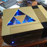 Gold Zelda NES with Triforce window and LED's