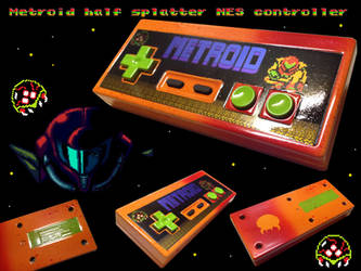 Metroid NES controller half splatter