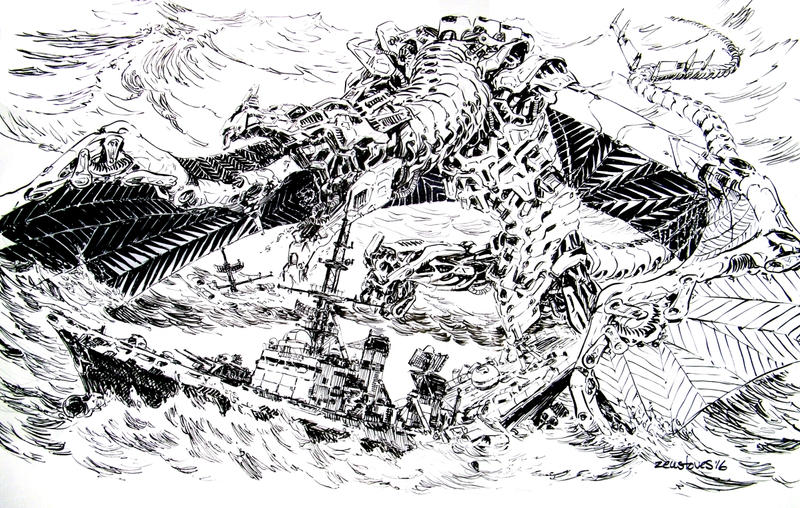 Flying Kaiju attack by zeustoves on DeviantArt