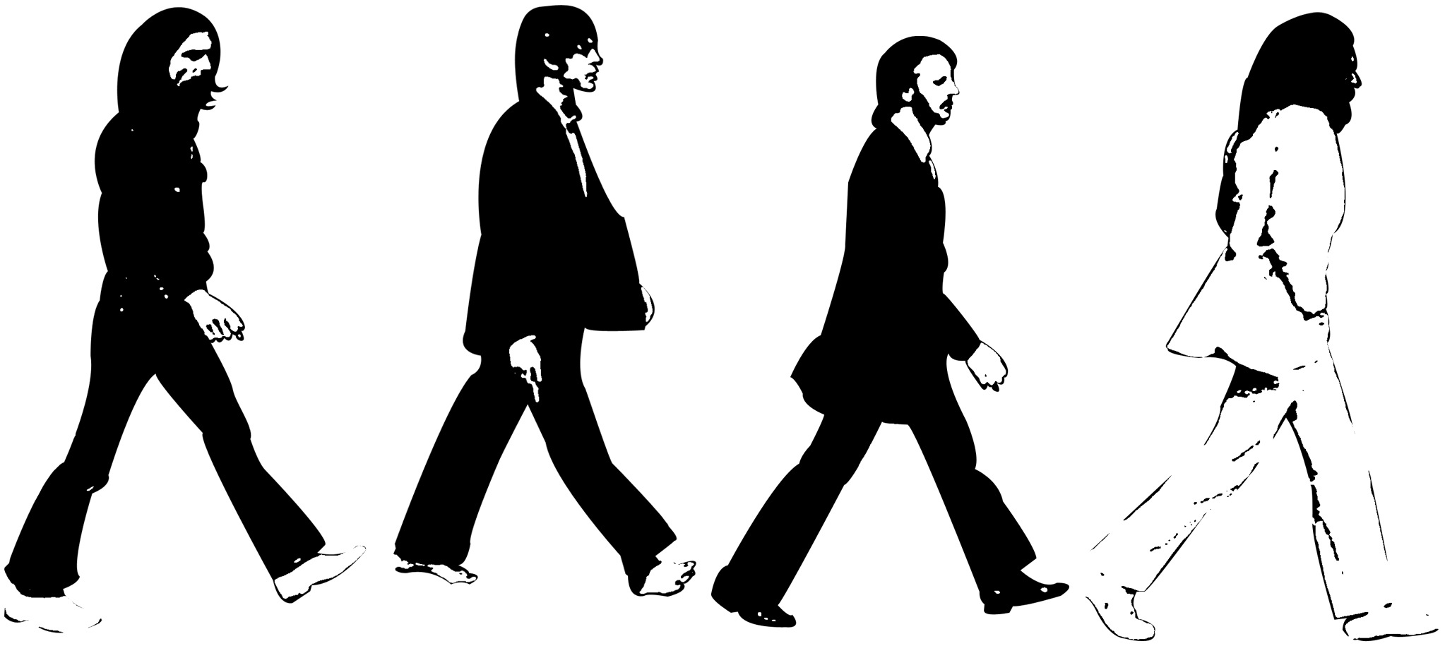 the beatles abbey road silhouette