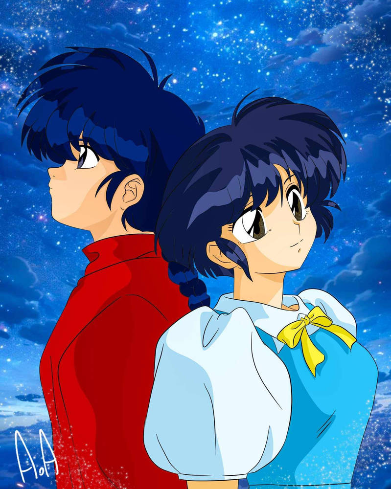Akane Drawing Ranma Ranma and Akane by Alegrafia on DeviantArt