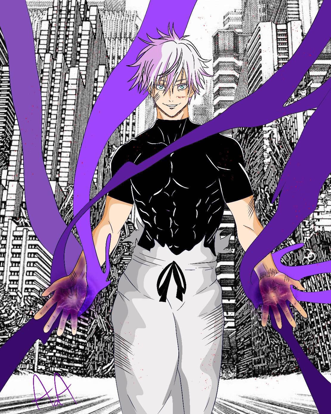 Gojo First Design Gojo Satoru/Jujitsu Kaisen by Alegrafia on DeviantArt