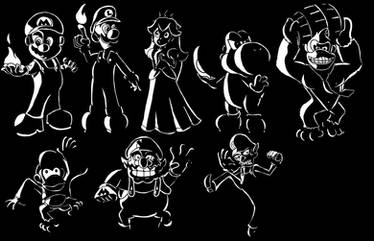 Stylized Mario Shadows