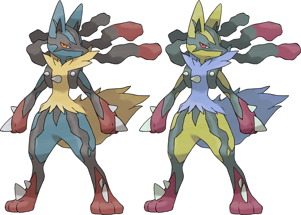 Mega Lucario, Greninja (Shiny), Krookodile [OC] : r/pokemon