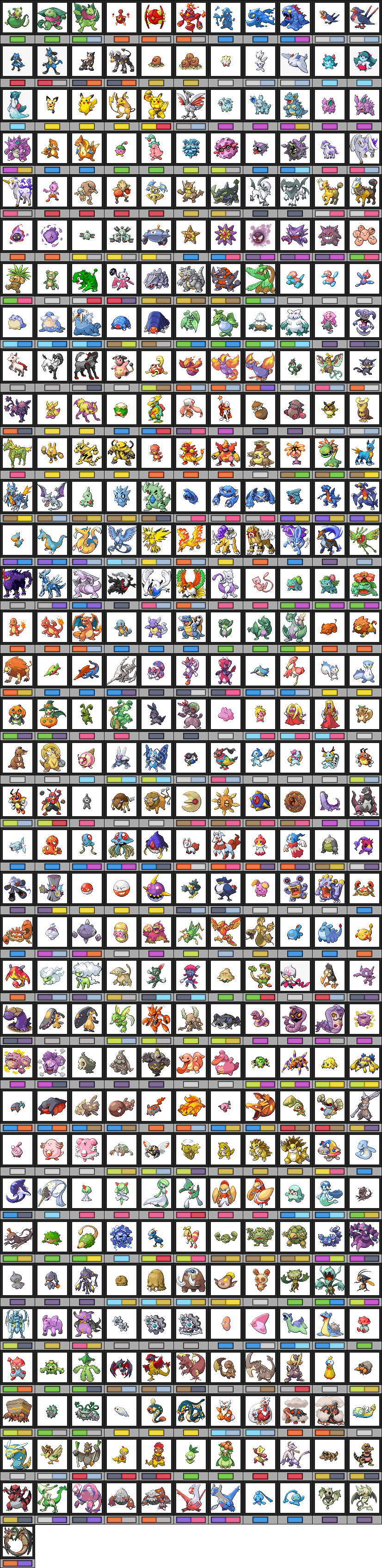Full pokedex pokemon quartz List of