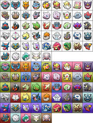 Pokemon Shuffle Mega Icons