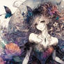 Gothic Floral Butterfly