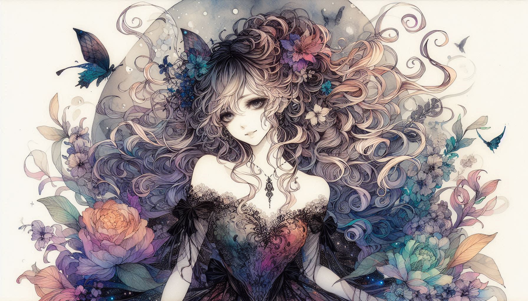 Gothic Floral Butterfly