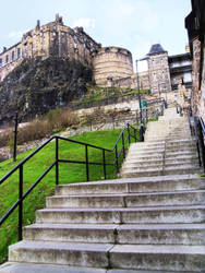 The castle from Grassmarket