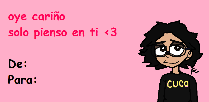 Cuco's valentine card