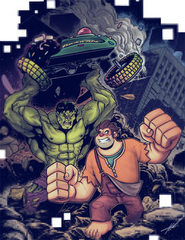 Werk it Hulk and Ralph smash