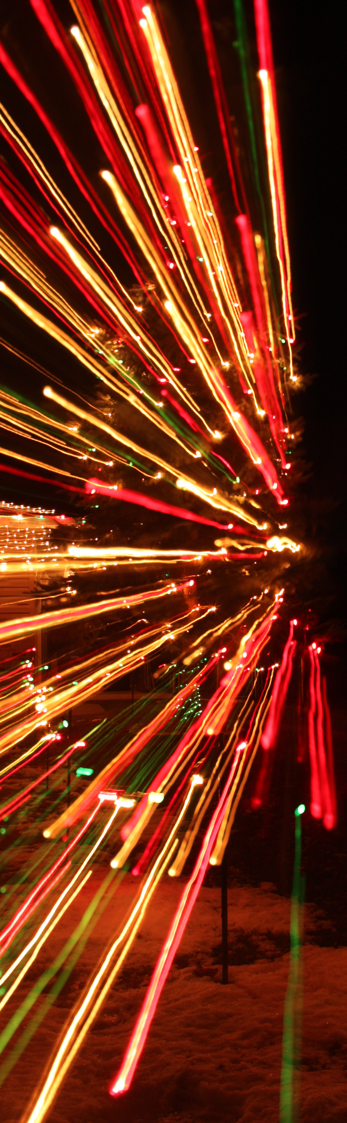 Red and Green bokeh Lights