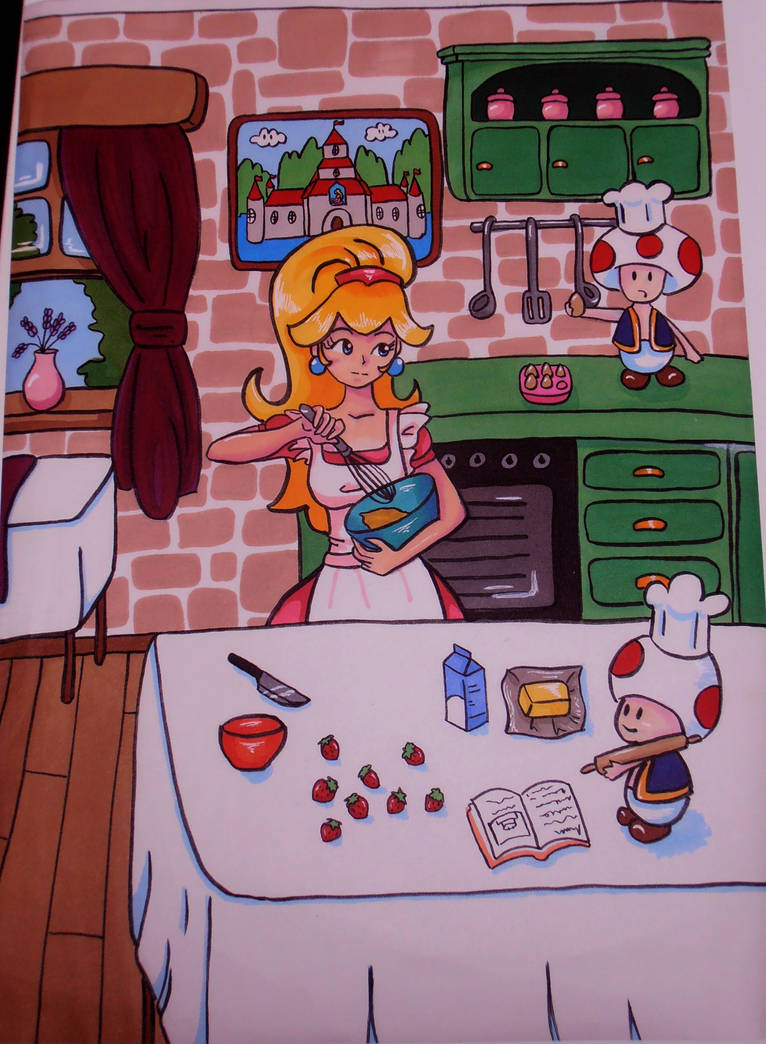 Cooking Princess Peach by hae-chan on DeviantArt
