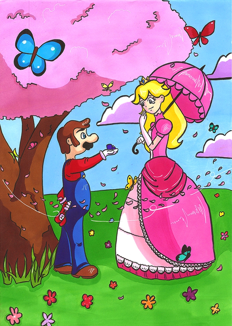Mario And Peach In Love By Hae Chan On Deviantart