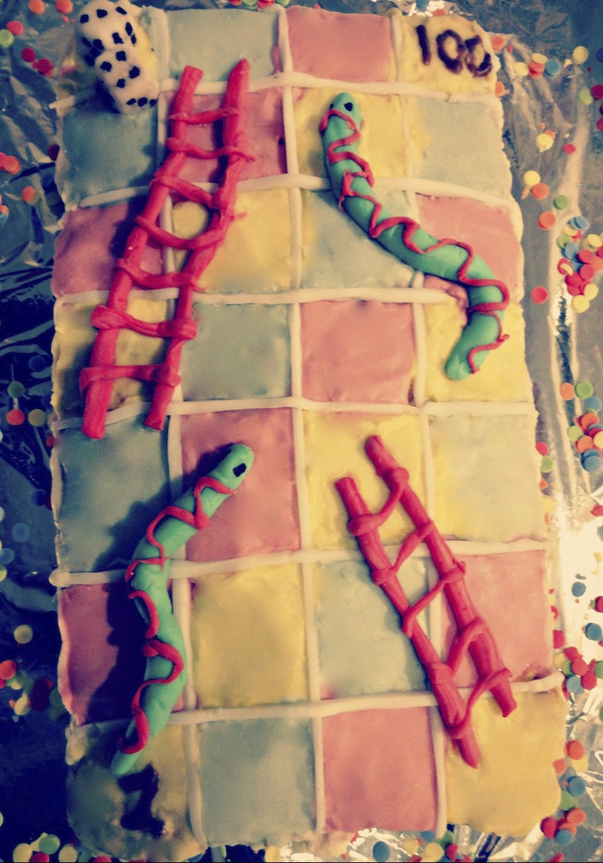 Snakes and Ladders Cake