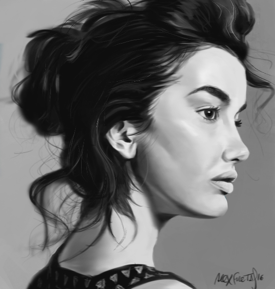 Value study portrait