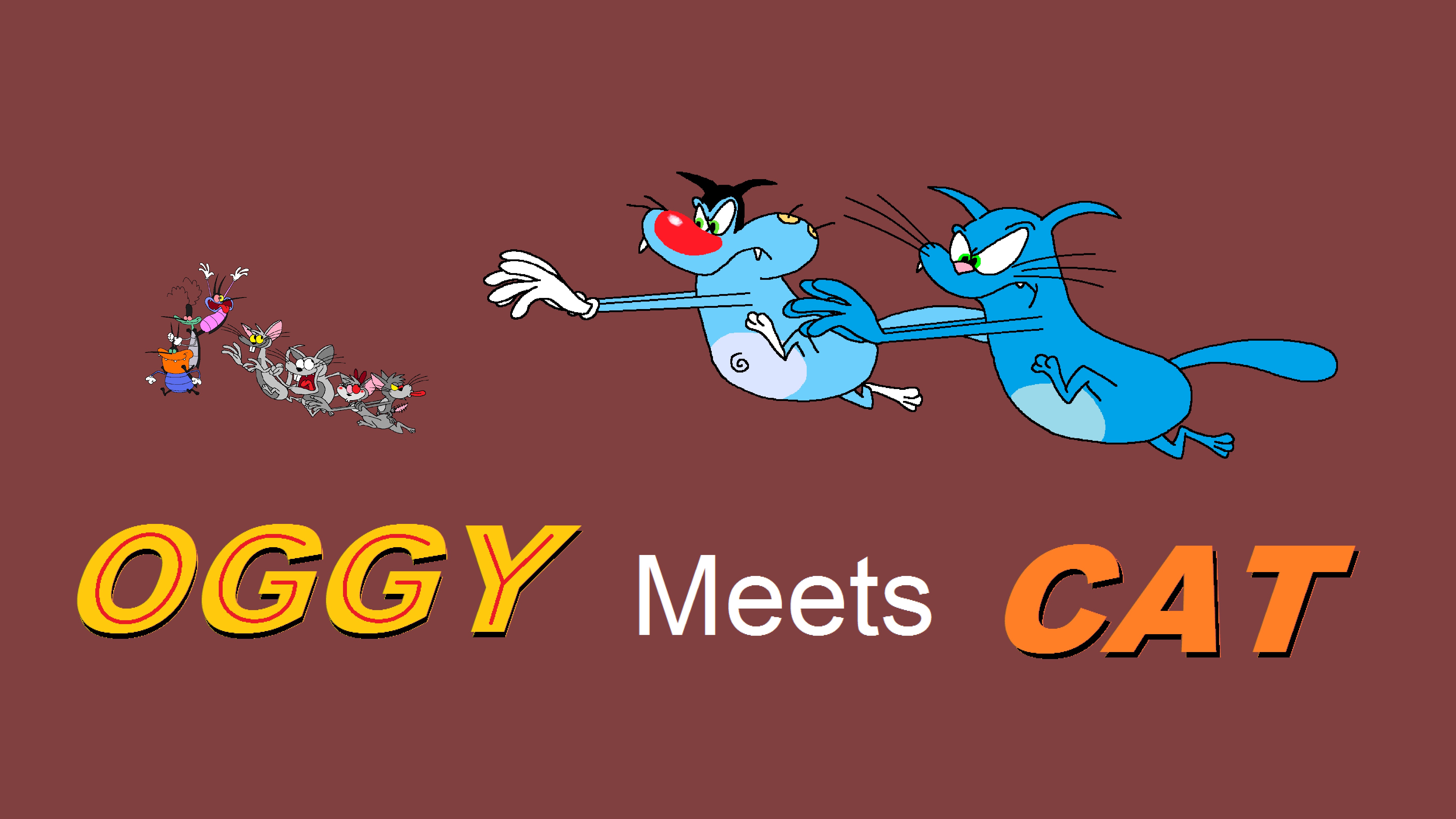 Oggy meets Cat by BlueCat98 on DeviantArt