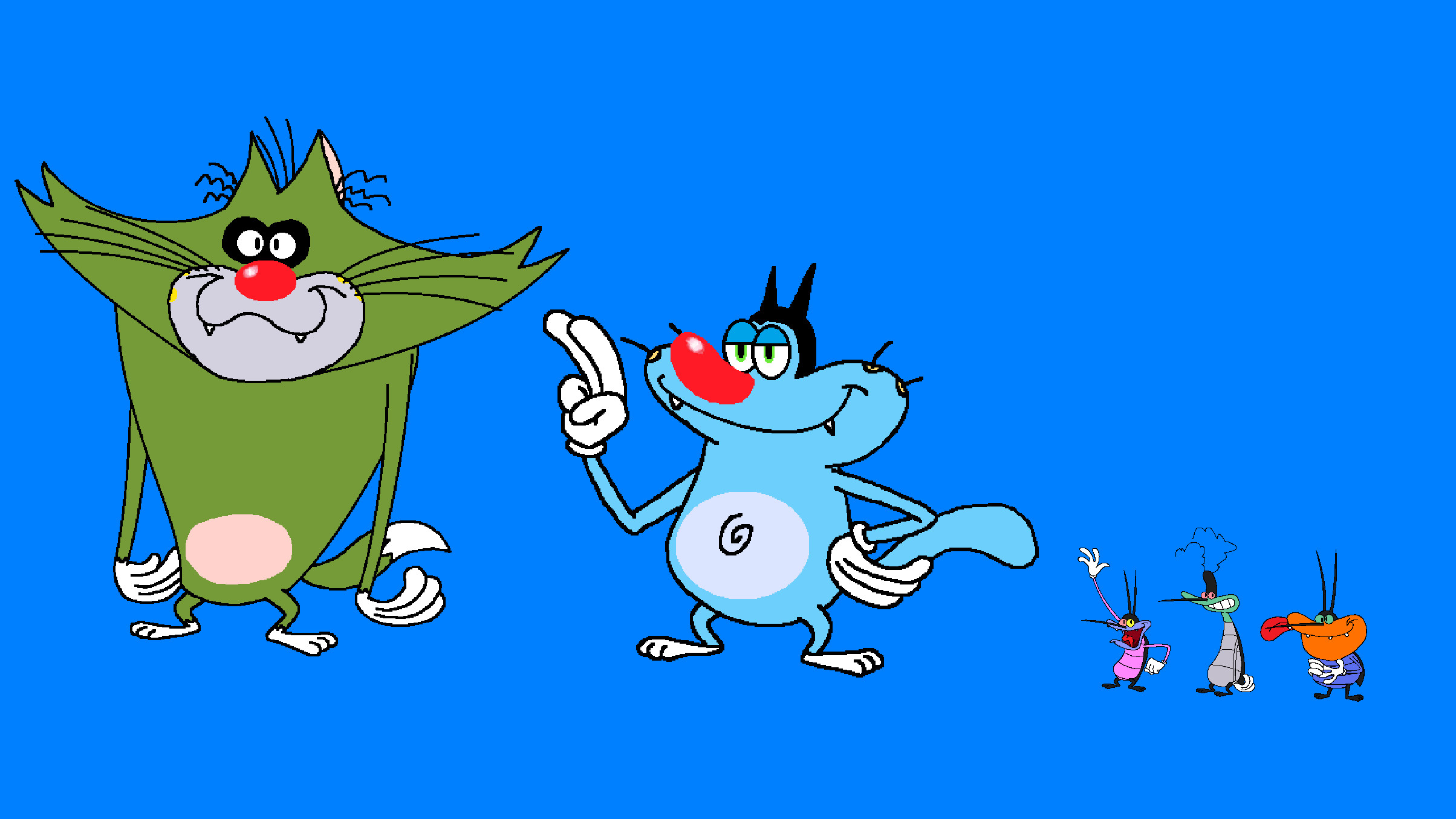 Oggy, Jack, and the Cockroaches by BlueCat98 on DeviantArt