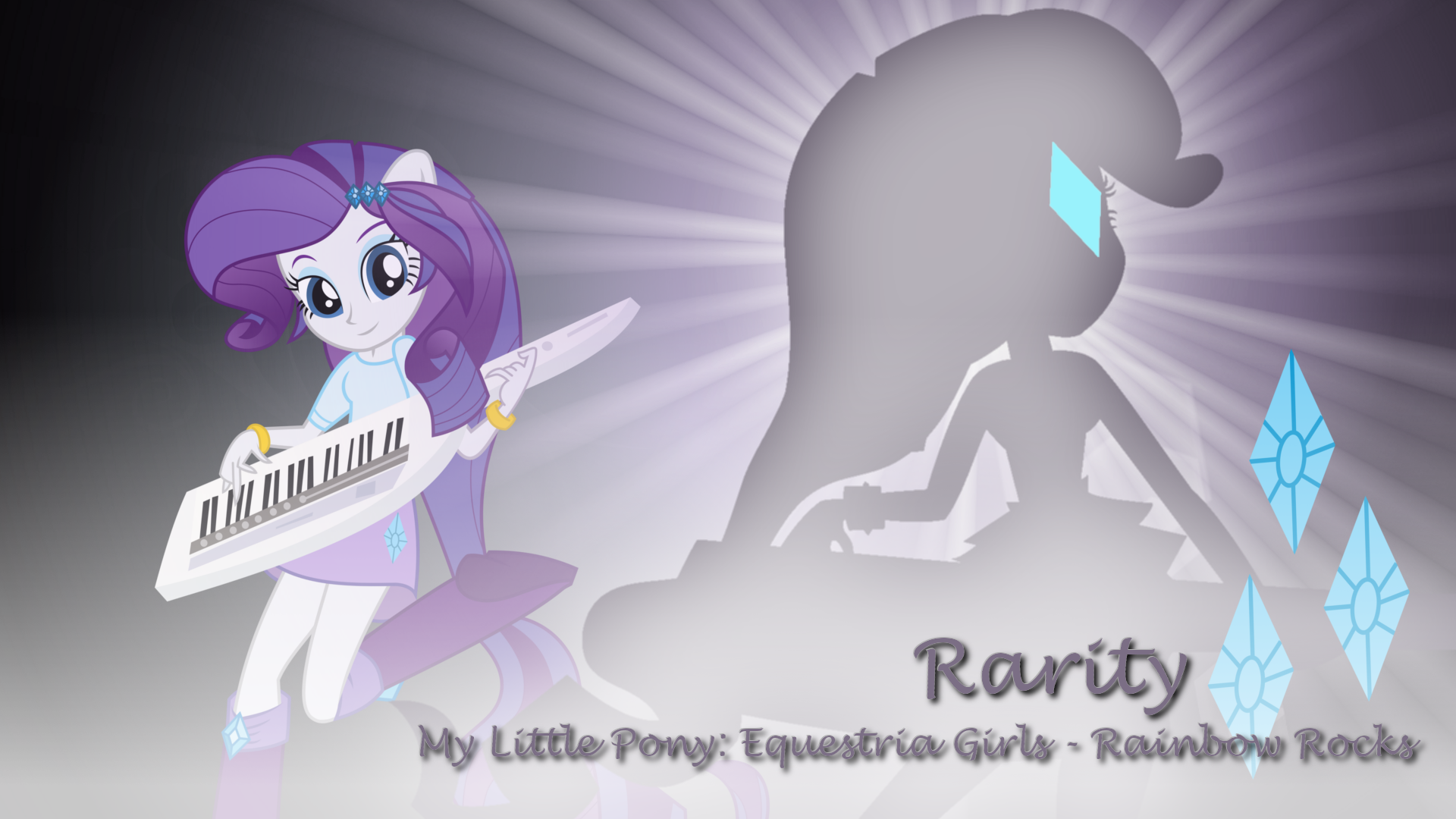 Rarity - MLP:EG - Rainbow Rocks Wallpaper