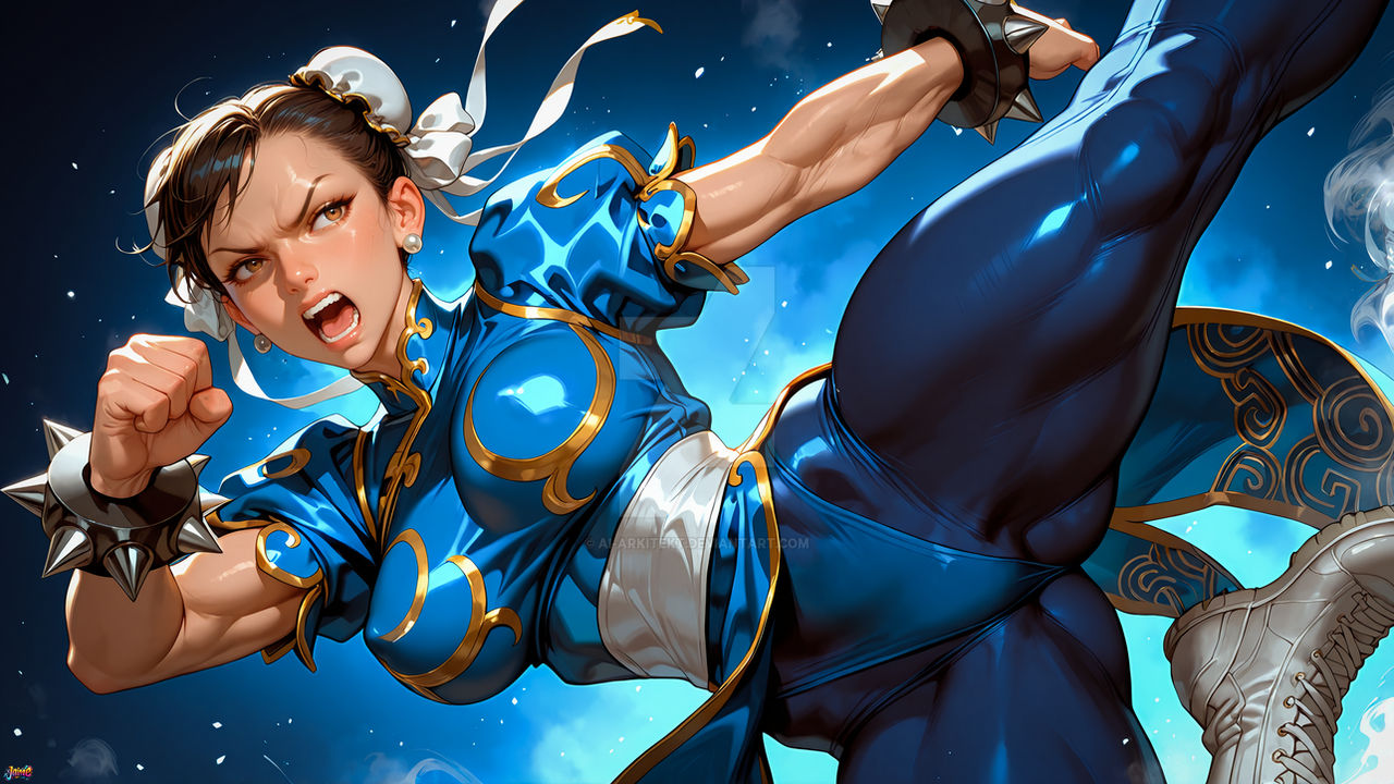 Chun Li String Mode Chun Li - 4K wallpaper - by AI-Arkitekt on DeviantArt