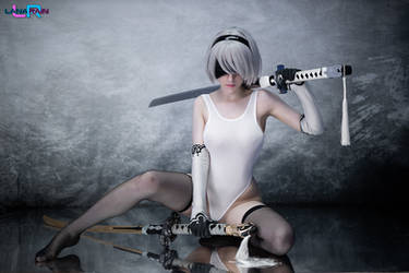 2B swimsuit cosplay