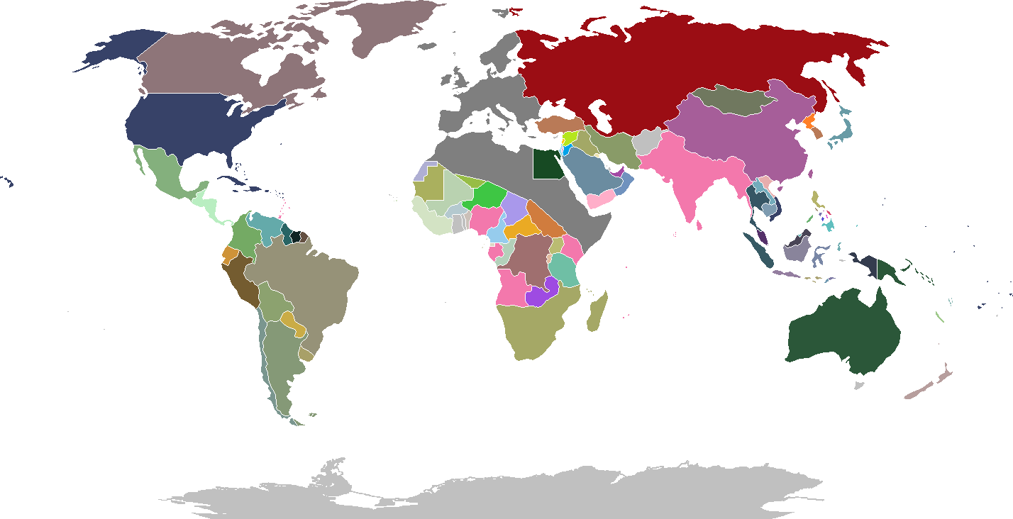 Map of the World - 1965