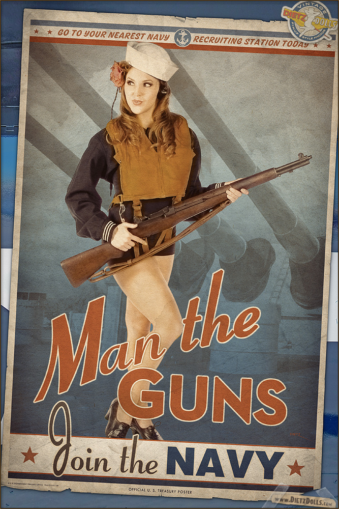 Propaganda Pinups - Man the Guns!